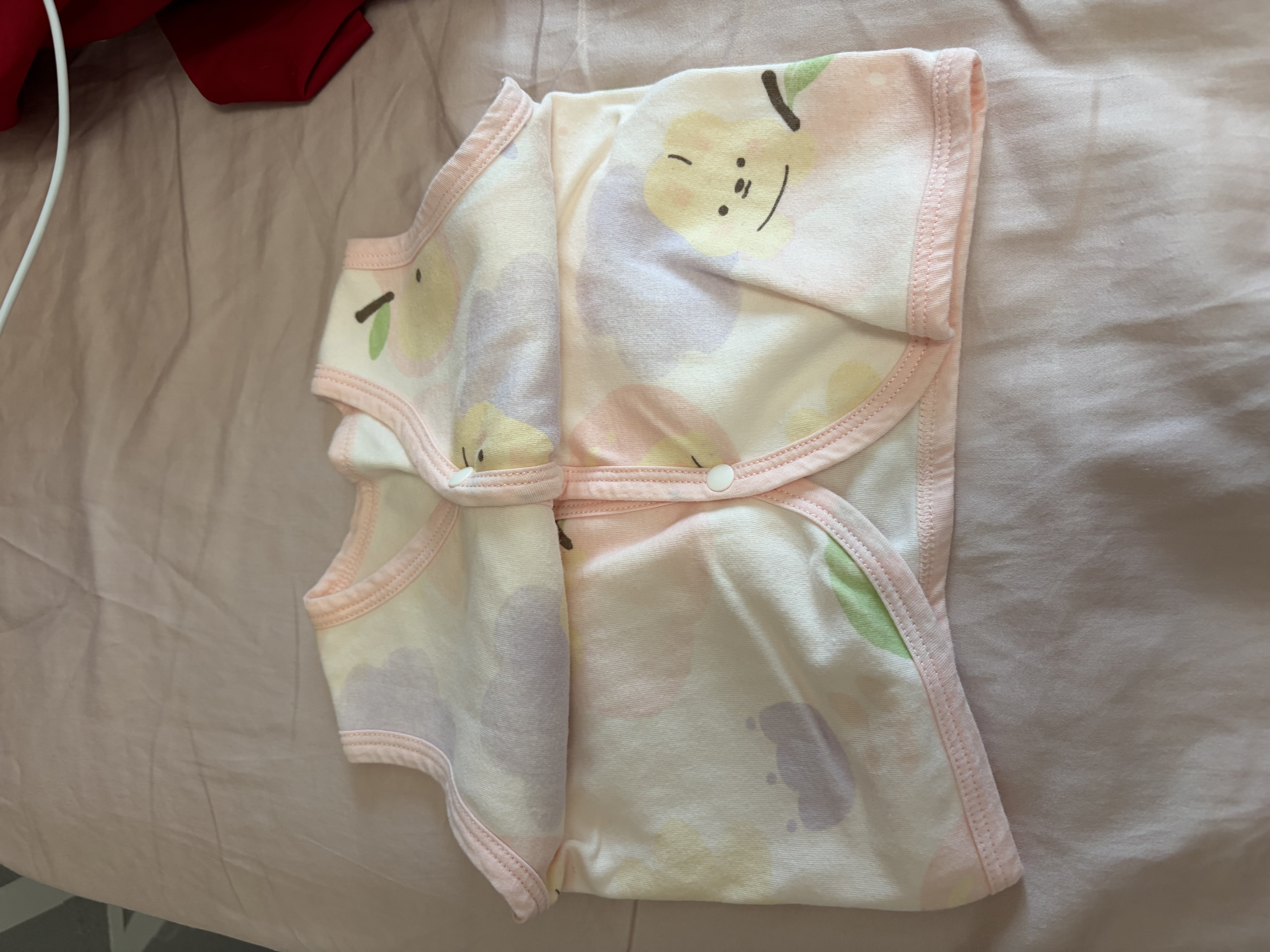 舒贝怡2件装婴儿衣服宝宝马甲春季马夹纯棉男女童背心坎肩上衣粉66 实拍图