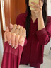松山棉店棉莫国风睡衣家居服套装男女情侣莫代尔长袖开衫10抑菌抗静电马年 女士-马刺绣-红色 L 推荐 女士110-125斤、男士140-155斤 实拍图