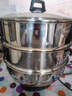 惠当家（Hui Dang Jia）电蒸锅电锅多功能电热锅电炒锅家用无涂层电蒸锅一体电煮锅加厚304不锈钢电火锅G08-34双 实拍图