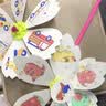 百里霜手绘涂鸦DIY风车材料包10套空白绘画风车幼儿园儿童户外手工玩具 实拍图