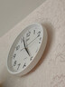 康巴丝（Compas）挂钟客厅静音走时简约石英钟表挂墙时钟 c2855 白色 26cm直径 实拍图