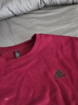 adidas情侣款休闲抓绒圆领长袖卫衣套头衫男女秋季阿迪达斯轻运动   红色/黑色   L 实拍图