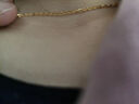 CRD克徕帝【七夕礼物】18K金项链女素链送女友锁骨链生日礼物一口价 【KX00019Y-O字链】K黄/约2.5g 实拍图
