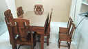 善匠良品 红木家具非洲花梨（学名：刺猬紫檀）餐桌 实木方形餐台 新中式餐桌椅组合 1.5米如意象头方桌(单桌) 实拍图