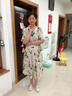 俞兆林（YUZHAOLIN）母亲节衣服中年妈妈夏装雪纺短袖连衣裙中老年女装夏季收腰裙子 浅绿色 2XL (建议115-130斤) 晒单实拍图