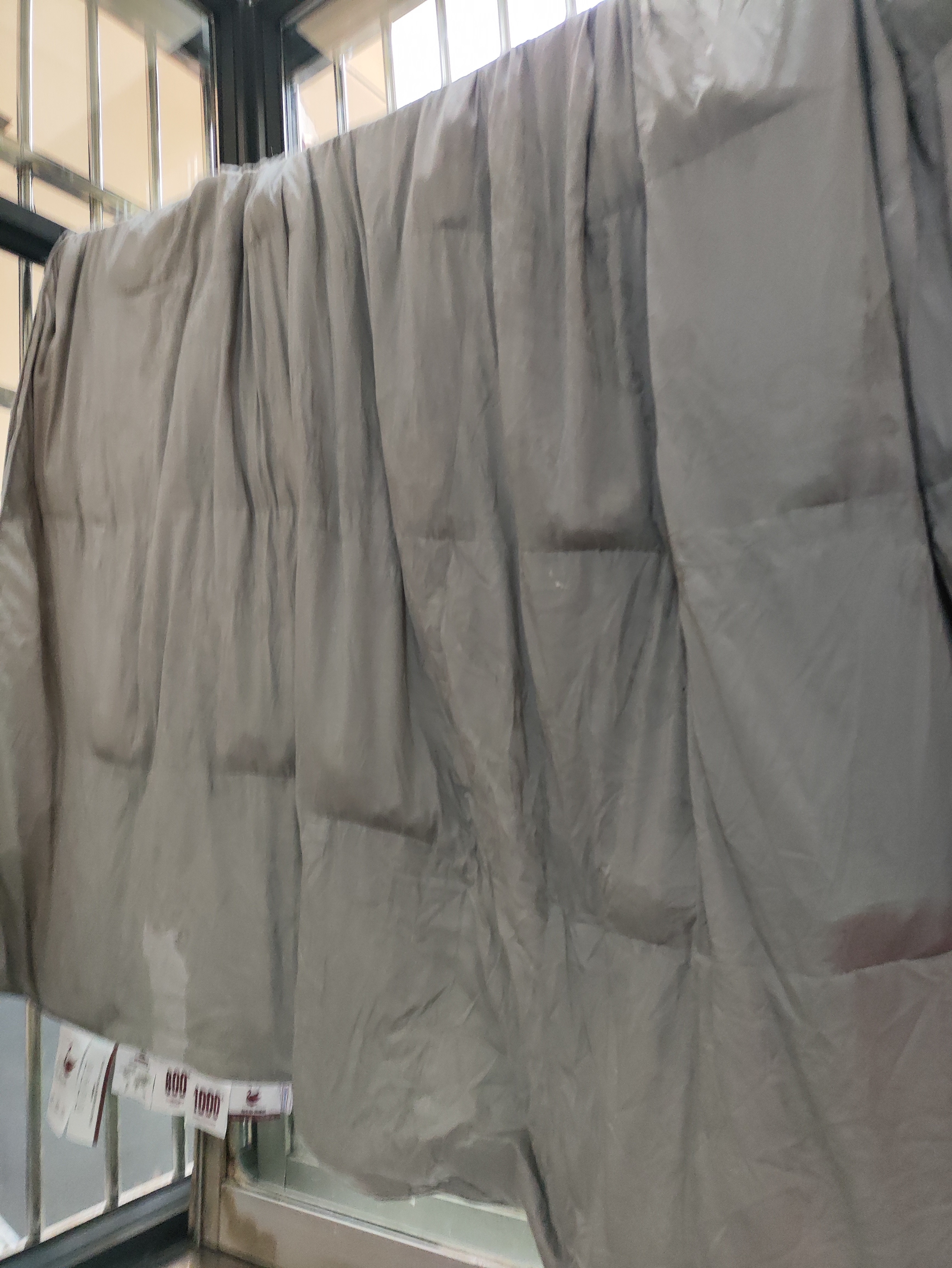 正品a类全棉双层大提花羽绒被壳半成品羽绒被罩自充防钻空壳 160支全棉新款双层提花防钻 浅灰 200x230cm立体【防钻绒】立衬 实拍图