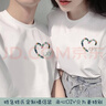 MDlila《两件装》情侣装夏季衣服短袖t恤套装一男一女宽松上衣班服定制 男白+女白-两件装 L 男+女M 实拍图