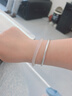 周大生【生日礼物】荔枝冻白玉髓手镯女细条年轻款玉镯子叮当镯送女友 实拍图