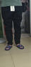啄木鸟【2条】休闲裤男夏季薄款冰丝潮流修身直筒运动大码百搭九分长裤 8022灰色+8021黑色【两件装】 XL （建议125-140斤） 实拍图