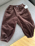 优衣库婴幼儿宝宝灯芯绒长裤/宽松休闲裤裤子478838 38 深褐色 90 实拍图