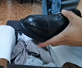百丽（Belle）礼盒款男鞋三接头商务正装皮鞋春夏新英伦风真皮A2126CM5 黑色（三接头款） 41 (255mm) 实拍图
