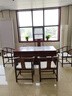 锦榆园老榆木实木茶桌椅组合办公室家用茶几一体现代简约功夫禅意泡茶台 1.8米+1富贵椅4围椅+边柜/大石盘 实拍图