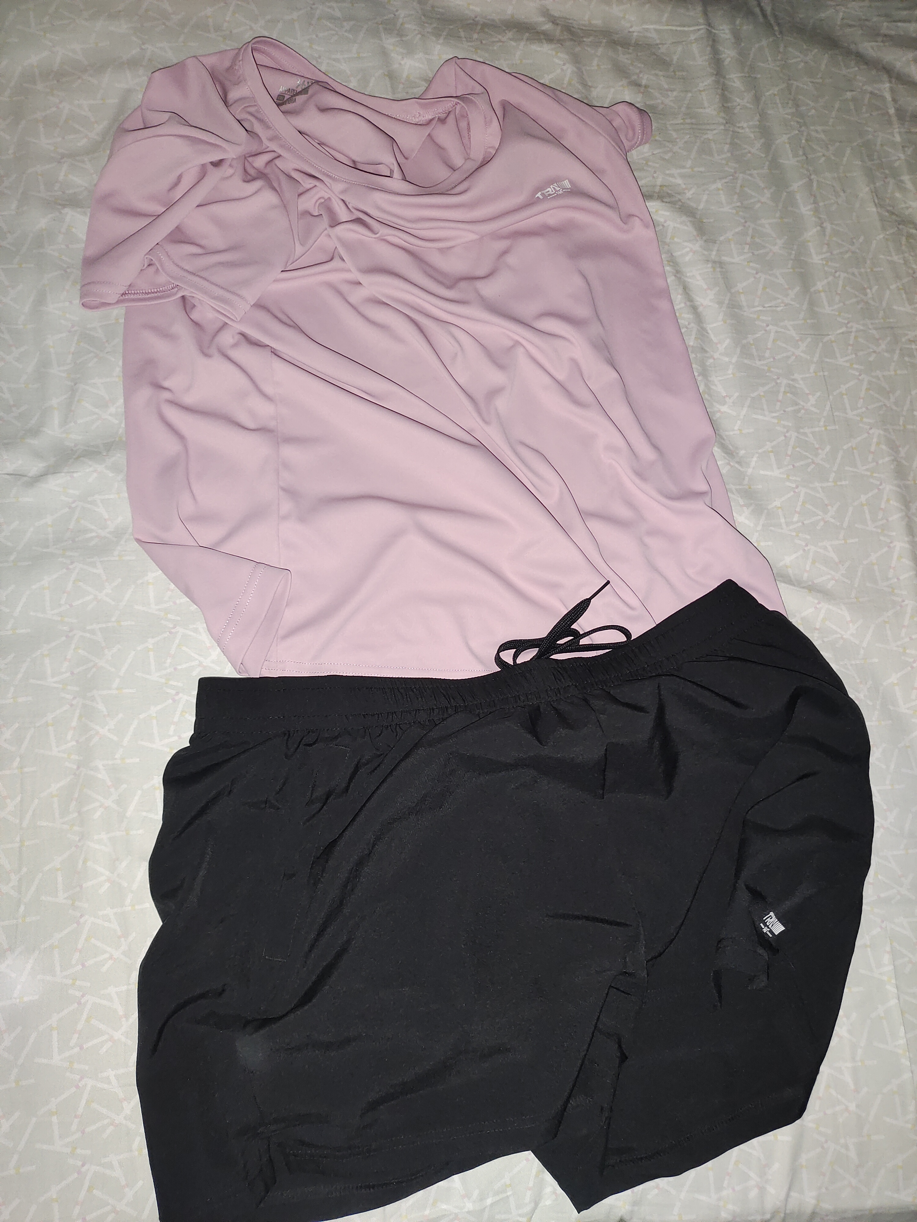 361°运动套装女夏季新款跑步速干短袖短裤两件套瑜伽服662524001H-2 实拍图