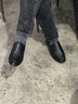 红蜻蜓休闲鞋男真皮透气软底商务一脚蹬男士休闲鞋皮鞋WTA7423黑色44 实拍图