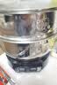 惠当家（Hui Dang Jia）电热锅电炒锅电煮锅电蒸锅加厚无涂层电锅一体多功能锅电火锅大容量大功率家用炒菜不锈钢锅 【大开关按键】24CM单笼(304不锈钢款) 实拍图