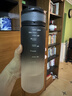 康知缘（KANGZYUAN）Tritan塑料水杯大容量杯子男女户外运动健身水瓶学生便携军训壶 黑白渐变 650ml 实拍图