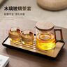 忆壶茶玻璃茶壶茶水分离茶杯玻璃泡茶壶办公室泡茶杯玻璃茶具功夫茶壶 800ML壶+2只防烫杯+茶盘 实拍图