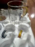 六色玻璃茶杯水杯耐热加厚套装家用高硼硅玻璃杯彩把 6只装 300ml 实拍图