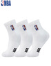 NBA袜子男士跑步运动袜吸汗无骨棉袜夏季抗菌防臭消臭中筒篮球袜3双 实拍图