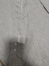罗蒙（ROMON）100%纯棉牛津纺长袖衬衫男士休闲上衣春秋新款中青年商务休闲衬衣 1022灰白条 41 实拍图