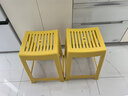 禧天龙塑料凳子家用休闲椅子加厚防滑凳板凳方凳换鞋凳D-2022亮丽黄 实拍图