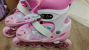 361°儿童轮滑鞋初学者男童女童溜冰鞋闪光轮旱冰鞋尺码可调节 粉色M码 实拍图