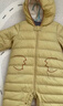 迷你巴拉【迷你小蛋仔】儿童连体羽绒服男女童宝宝冬日保暖萌趣外套新款 蜜糖黄 【白鸭绒-1000+清洁度】 90 CM -充绒量68.8g 实拍图