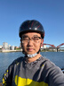 yaphtes骑行头盔自行车头盔国标认证磁吸风镜男女安全帽 黑红色 实拍图