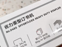 得力（deli）省力订书机/订书器大号厚层60页附23/10订书钉500枚 白色0465+0015 实拍图