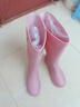 雨鞋女款成人高筒雨靴防滑水鞋长筒防水防臭加绒水靴 粉色 M （37-38） 24CM 实拍图