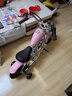 暴风骑士儿童电动车摩托车小哈雷两轮电动单驱3-12岁代步童车C12尊享版粉 实拍图