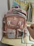 爱迪生发明家初中生书包贝儿小学生大容量女生减负双肩背包 2260-1 粉色大号 实拍图
