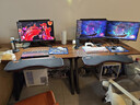戟创AGKey-钛戟S3电竞桌台式电脑桌家用书桌可装机械臂桌子碳纤维色 【S3莱茵胡桃色】实木生态板 100*75*75cm 二段分板 实拍图