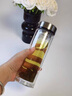 CKULH玻璃茶杯男士高颜值2026新款摔不烂钢化玻璃杯泡茶专用水杯 【加厚款】钢本色  450ml 【双层耐高温防爆防摔】 实拍图