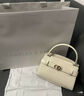 CHARLES&KEITH鳄鱼纹凯莉包手提斜挎婚包包女包生日礼物CK2-50270880-1 Ivory象牙色 S 实拍图