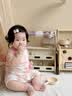 巴拉巴拉童装儿童宝宝连体衣新生婴儿爬服短袖2026新夏季薄款衣服婴儿纯棉 红色调00366   底裆开口设计 90cm 实拍图