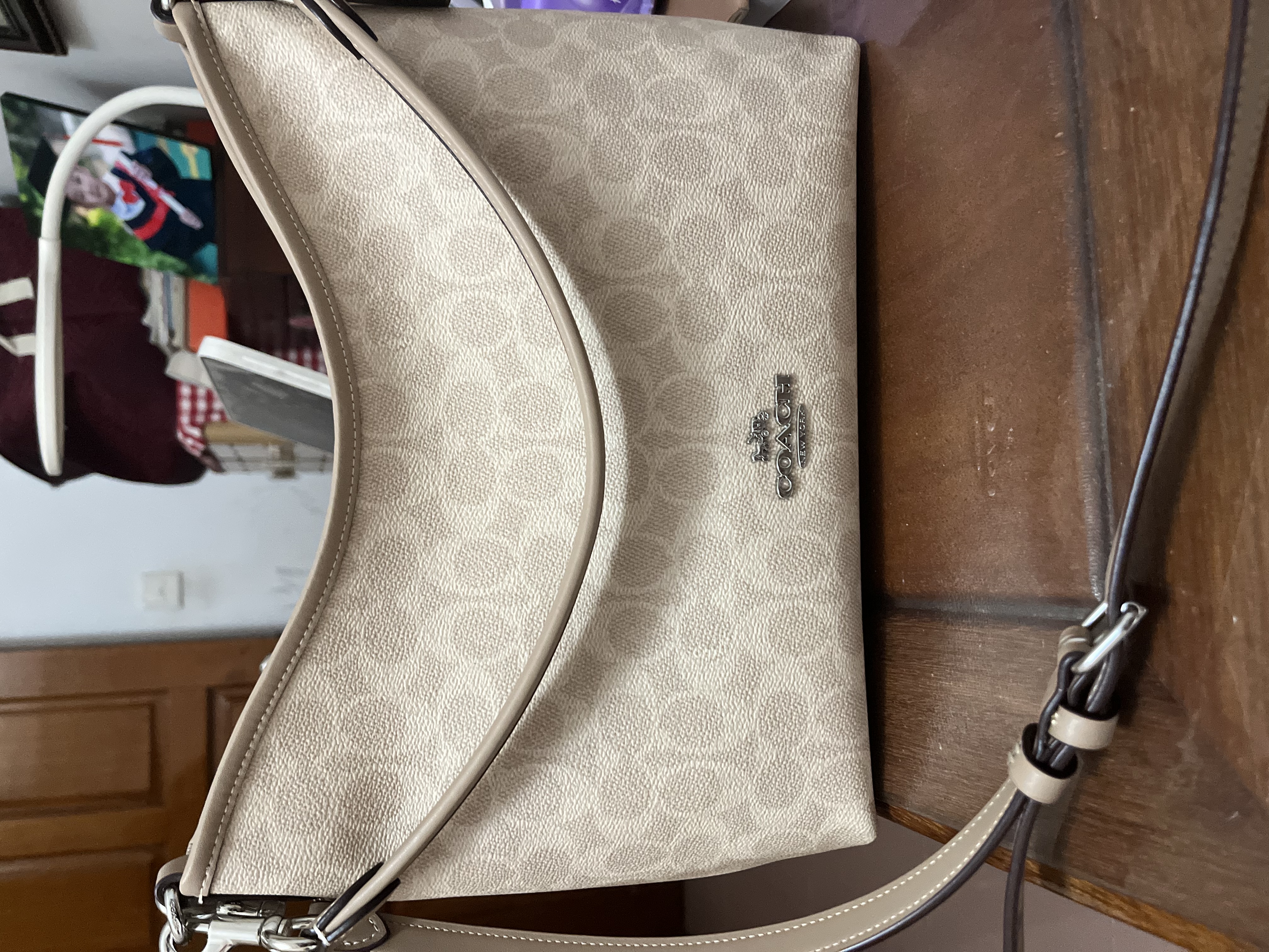 富罗迷女童套装春秋季休闲运动直筒裤初中生上衣外套两件套 米/藏青 170 实拍图
