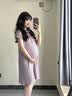 苒琦妈咪孕妇连衣裙2026新款孕妈高级穿搭夏装可哺乳短裙夏季小个子薄款女 香芋紫短款 L 实拍图
