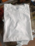 重磅纯棉短袖t恤男高档纯色印花休闲基础款内搭半袖打底衫 白色 L  125-140斤 实拍图