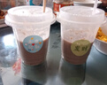 美丽雅奶茶杯套装一次性饮料杯400ml*20套 独立装粗吸管100支 实拍图