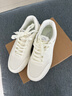 安踏男鞋板鞋小白鞋子男士运动鞋夏季皮面防泼水厚底增高减震休闲鞋 【厚底减震小白鞋】象牙白/芯片灰-1 42.5 (265mm) 实拍图