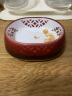 多格漫日本和风水晶狗碗猫碗喂食器防滑碗宠物碗猫碗 暗赤色 猫用 实拍图