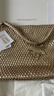 ECODAY编织托特包通勤包女包大容量单肩手提包送女友生日礼物 My dear friend-B007X 香槟金 大号 实拍图