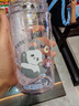 膳魔师（THERMOS）儿童水杯tritan吸管杯学生开学必备小熊猫塑料水壶420ml紫 晒单实拍图
