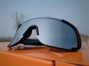 村田稻夫登山墨镜 骑行墨镜套镜 墨镜套近视眼镜护目镜滑雪镜 黑框黑灰片 实拍图