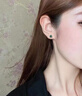 唐后（TH）唐后纯银镶翡翠耳钉轻奢日常通勤约会高级感耳饰送女友闺蜜耳环 实拍图