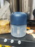 绞肉机小型打蒜器家用绞蒜切蒜器多功能辅食料理机电动蒜泥神器蒜蓉机自动切菜机压蒜器 宝蓝色- 0.26L （升级大电机） 实拍图