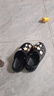 名创优品（MINISO）洞洞鞋男女款EVA夏外穿沙滩凉鞋防滑踩屎感包头情侣 黑色+海星 实拍图