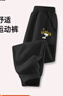 史努比（SNOOPY）童装儿童裤子男童卫裤中大童运动裤春装 大笑/黑色 120 实拍图