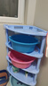 HOUYA浴室置物架 蓝色四层 卫生间收纳架 落地脸盆架厨房沥水架 实拍图